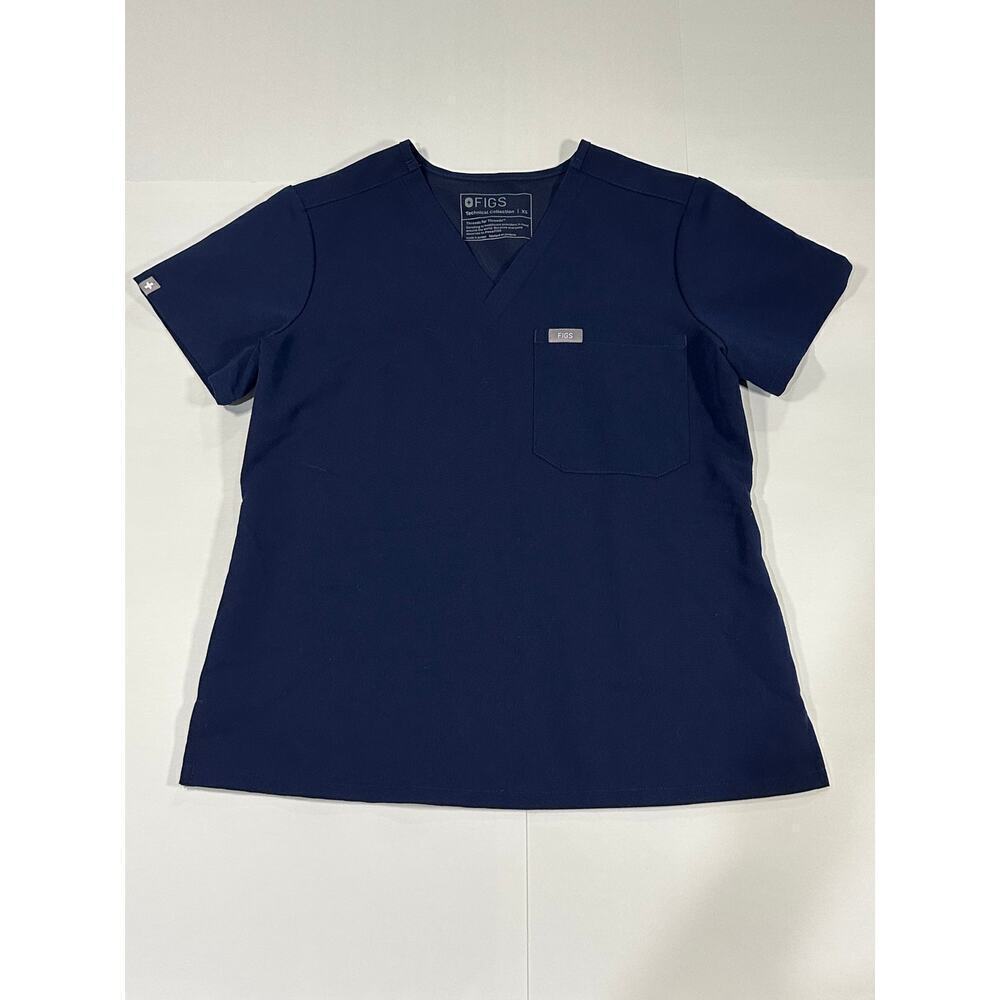 Figs Casma Three-Pocket Scrub Top NAVY BLUE XS